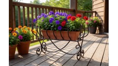 Цветочница Валенсия кованая 2-40 • Мебель «ВАЛЕНСИЯ»