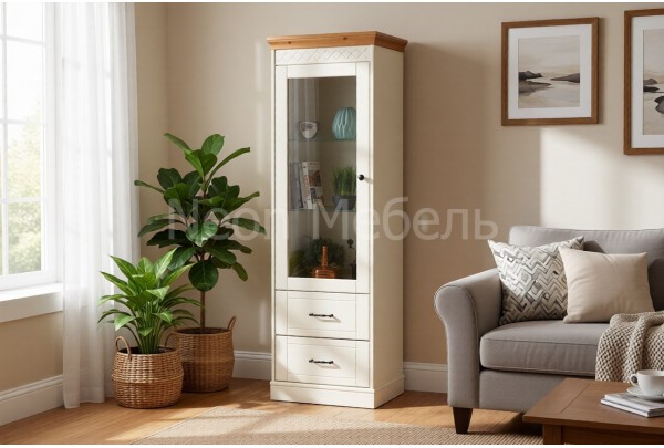 Сервант Дания 1-створчатый №1 • Мебель «ДАНИЯ» и "ДАНИЯ new"