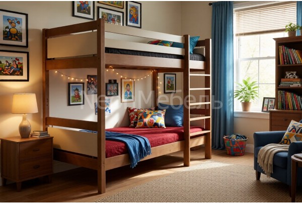 Кровать двухъярусная Брамминг 90х190/200 • Двухьярусные кровати