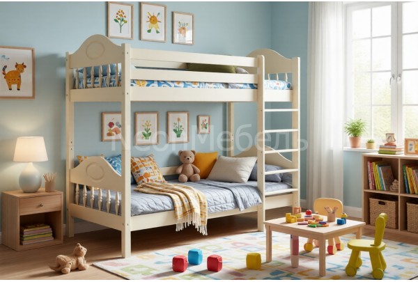 Кровать двухъярусная  детская Фрея №2 70х150/160 • Двухьярусные кровати