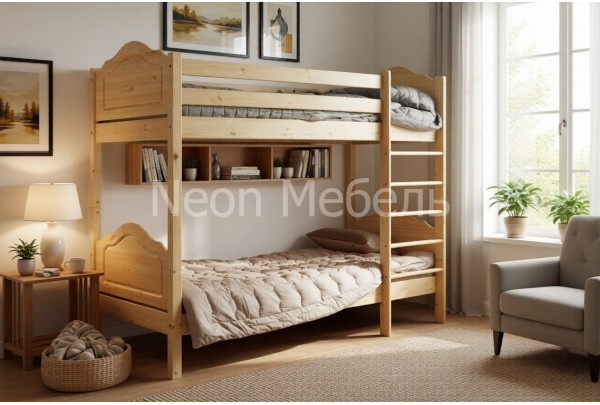 Кровать двухъярусная Кая №2 90х190/200 • Двухьярусные кровати