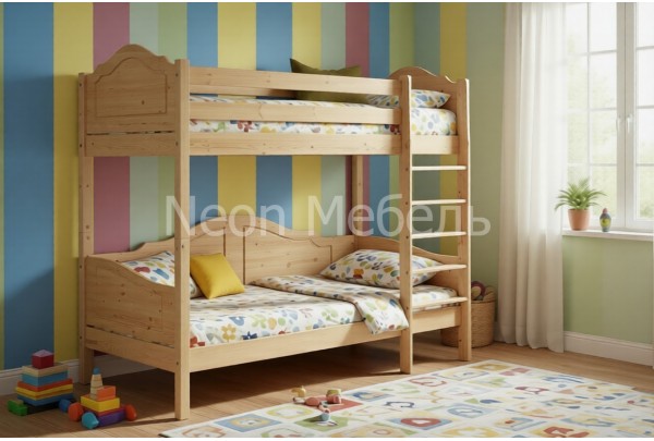 Кровать детская двухъярусная Кая №3 70х150/160 • Двухьярусные кровати