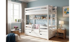 Кровать двухъярусная Тимберика Кидс №14 80х160 • Двухьярусные кровати