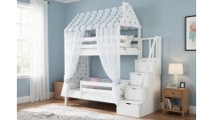 Кровать-домик двухъярусная Тимберика Кидс №18 80х160 • Двухьярусные кровати