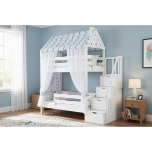 Кровать-домик двухъярусная Тимберика Кидс №18 80х180
