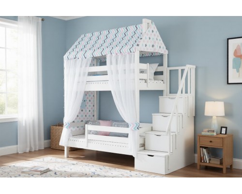 Кровать-домик двухъярусная Тимберика Кидс №18 80х160