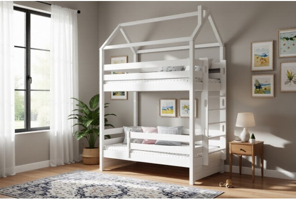 Кровать-домик двухъярусная Тимберика Кидс №16 80х160 • Двухьярусные кровати