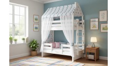 Кровать-домик двухъярусная Тимберика Кидс №16 80х180 • Двухьярусные кровати