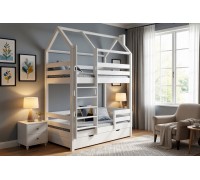 Кровать-домик двухъярусная Тимберика Кидс №17 80х160