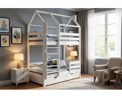 Кровать-домик двухъярусная Тимберика Кидс №17 80х160