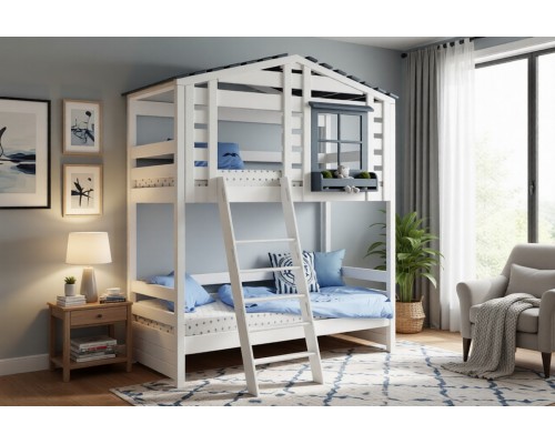 Кровать-домик двухъярусная Тимберика Кидс №20 80х180