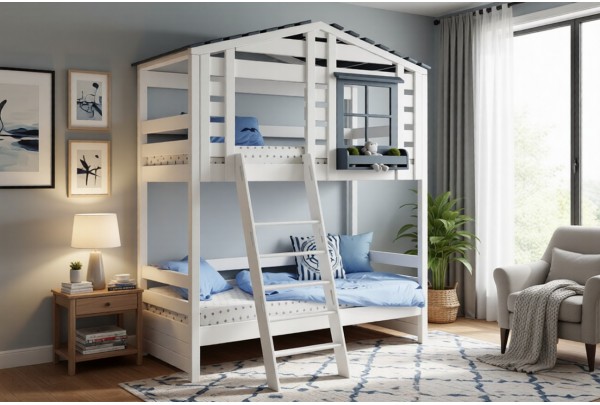 Кровать-домик двухъярусная Тимберика Кидс №20 80х180 • Двухьярусные кровати