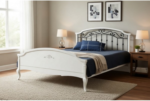 Кровать 2-спальная Ари-Прованс №3 120х190/200 • Все коллекции Тимберика