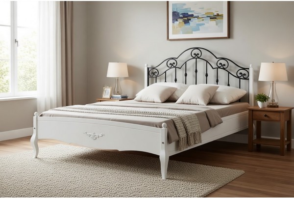 Кровать 2-спальная Ари-Прованс №6/1 120х190/200 • Все коллекции Тимберика