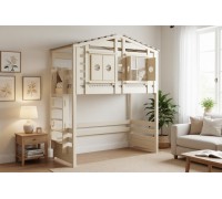 Кровать-домик верхнеярусная Тимберика Кидс №12 80х180