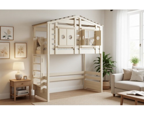 Кровать-домик верхнеярусная Тимберика Кидс №12 80х180