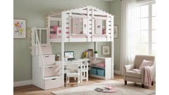 Кровать верхнеярусная Тимберика Кидс №13 80х180 • Двухьярусные кровати
