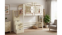 Кровать верхнеярусная Тимберика Кидс №13 80х180 • Двухьярусные кровати