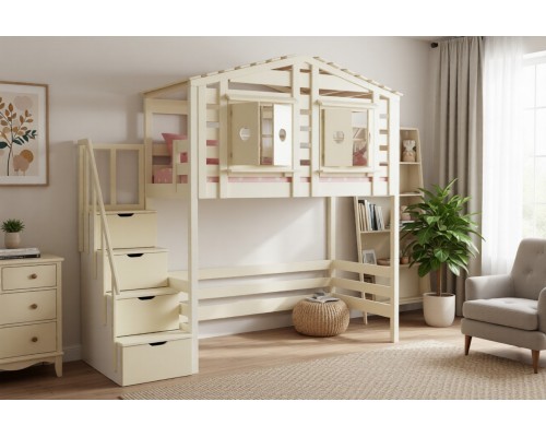 Кровать верхнеярусная Тимберика Кидс №13 80х180