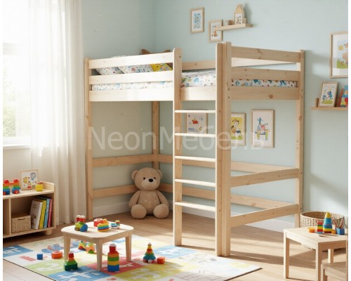 Кровать-чердак Классик верхнеярусная 90х190/200