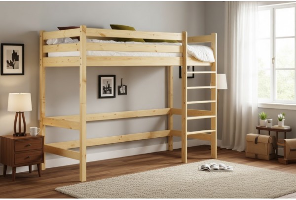 Кровать-чердак Классик верхнеярусная 70х190/200 • Двухьярусные кровати