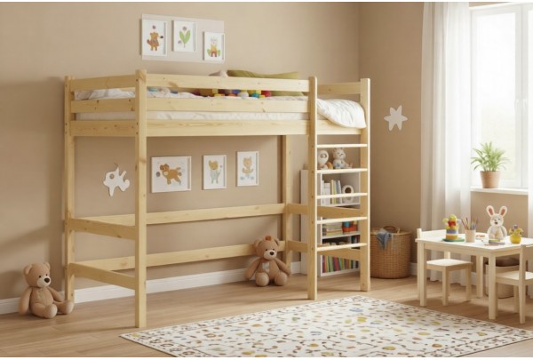 Кровать-чердак Классик верхнеярусная 70х150/160 • Двухьярусные кровати