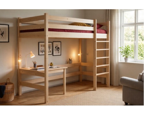 Кровать-чердак Классик №2 верхнеярусная  90х190/200