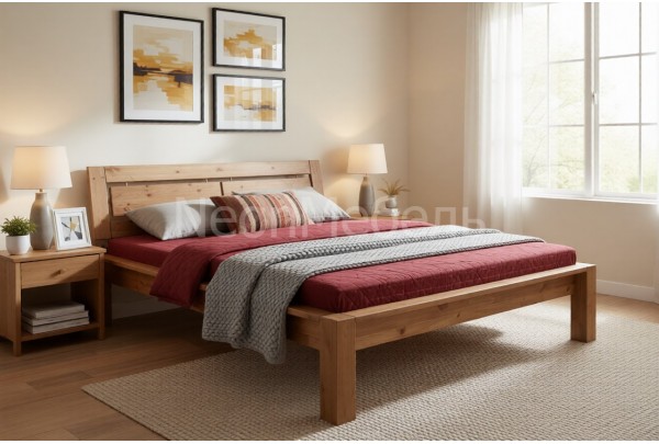 Кровать 2-спальная Брамминг №1 120х190/200 • Все коллекции Тимберика