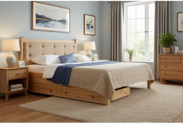 Кровать 2-спальная Дания №1/1 с ящиками 160х190/200 • Все коллекции Тимберика