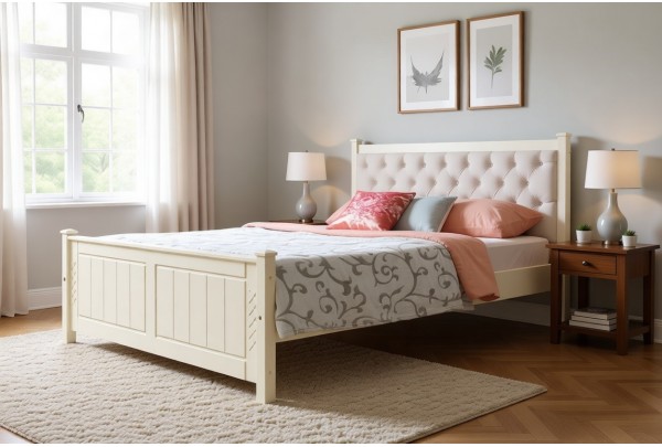 Кровать 2-спальная Дания №1 мягкая 160х190/200 • Все коллекции Тимберика