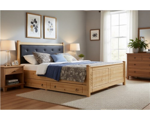 Кровать 2-спальная Дания №1, с ящиками 140х190/200