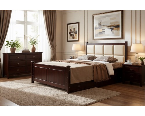 Кровать 2-спальная Дания №1, с ящиками 160х190/200