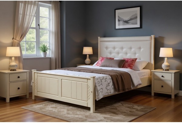 Кровать 2-спальная Дания №4 140х190/200 • Все коллекции Тимберика