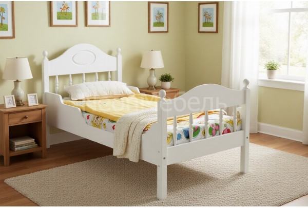 Кровать детская Фрея №2 с фигурными бортиками 80х190/200 • Детские кровати