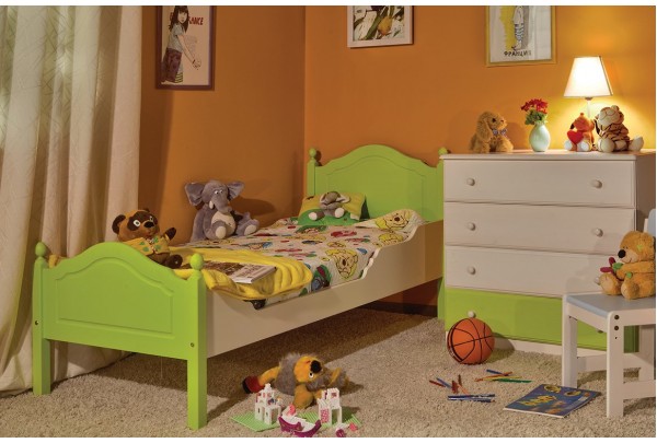 Кровать детская Кая № 2 с фигурными бортиками • Детские кровати
