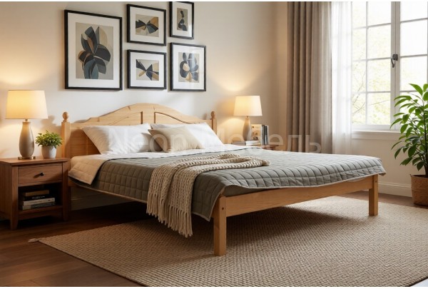 Кровать 2-спальная Кая №1 120х190/200 • Все коллекции Тимберика