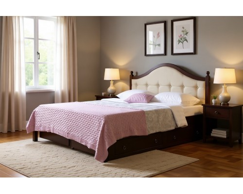 Кровать 2-спальная Кая №1 с ящиками 140х190/200