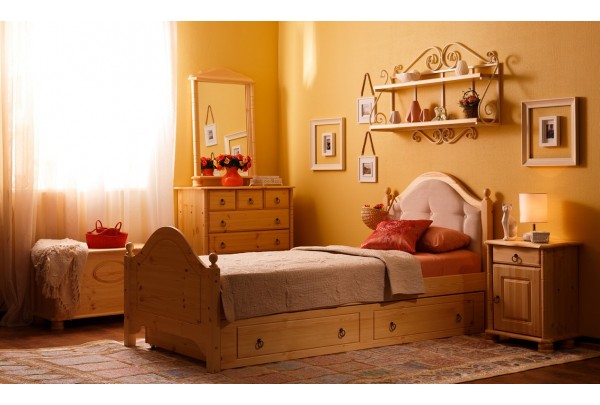 Кровать 1-спальная Кая №2 с ящиками • Все коллекции Тимберика
