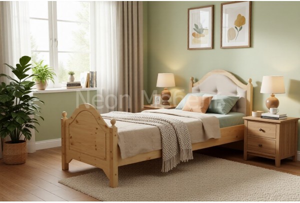 Кровать 1-спальная Кая №2 мягкая 80х190/200 • Все коллекции Тимберика