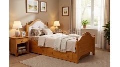 Кровать 1-спальная Кая №2 с ящиками 80х190/200 • Все коллекции Тимберика