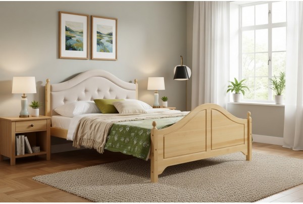 Кровать 2-спальная Кая №2 мягкая 140х190/200 • Все коллекции Тимберика