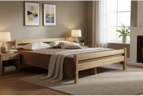 Кровать 2-спальная Классик 180х190/200 • Все коллекции Тимберика