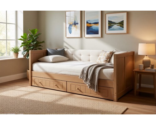 Тахта Дания №3 мягкая, с ящиками 90х190/200