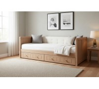 Тахта Дания №3 мягкая, с ящиками 80х190/200