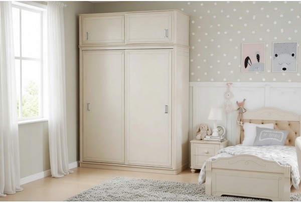 Шкаф-купе 2-створчатый Бетти №1 с антресолью МДФ • Мебель "БЕТТИ"