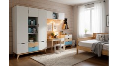 Шкаф 3-створчатый Тимберика Кидс №2 • Мебель «ТИМБЕРИКА КИДС»