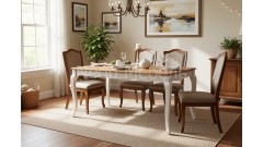 Стол обеденный Ари-Прованс №1 (столешница фигурная) • Столы обеденные