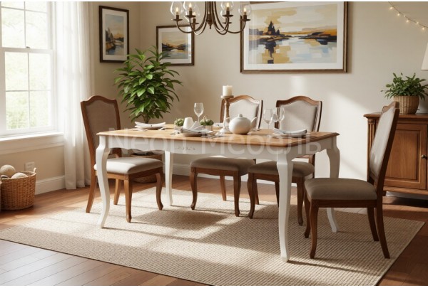 Стол обеденный Ари-Прованс №1 (столешница фигурная) • Столы обеденные