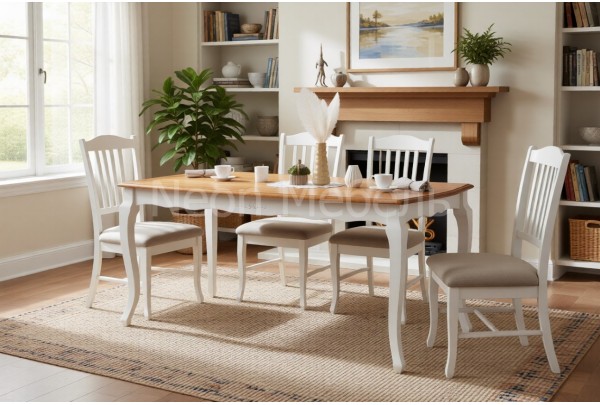 Стол обеденный Ари-Прованс №3 (столешница плавная) • Столы обеденные